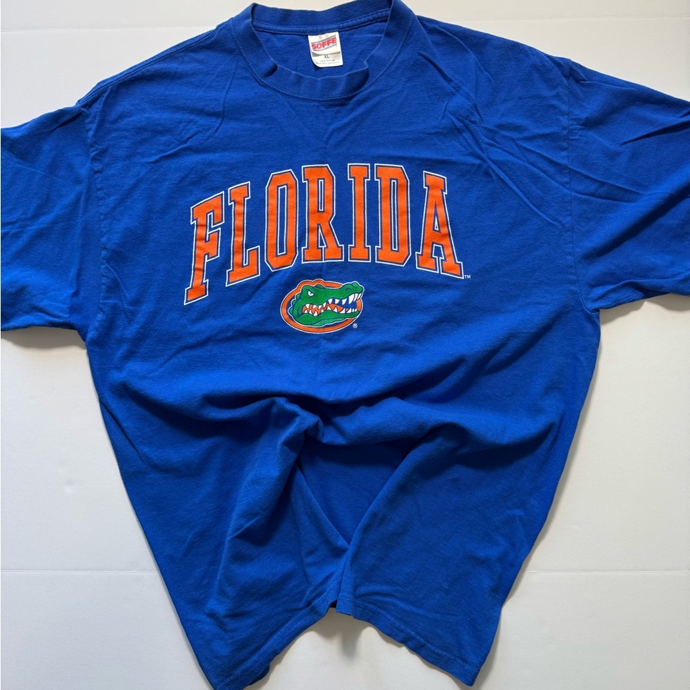 Vintage Y2K University of Florida Gators UF Football Basketball XL Blue Shirt